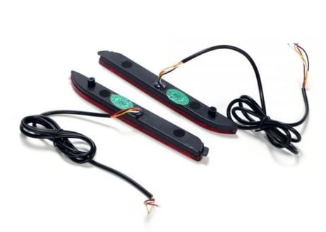 ★新モデル★ オープニングモーション付 流れる ファイバーLED リフレクター★ウインカー トヨタ ダイハツ シーケンシャルウィンカー テールランプ バック 左右セット 汎用【CH-ORLRT#】