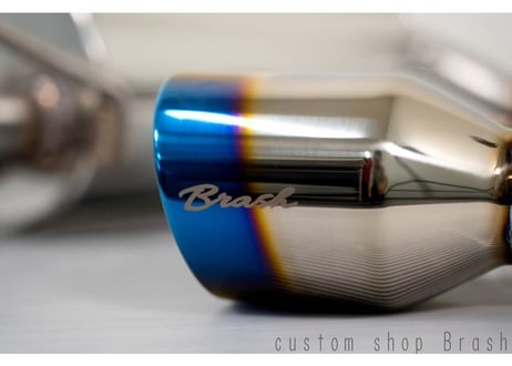 【BRASH】◆ GRX130 マークX BRASH4本出しマフラー◆日本製◆車検対応◆良音◆ステンレス チタンカラーマフラー◆純正中間パイプ対応リアピース◆MARKX◆【BR-4SM-ST】