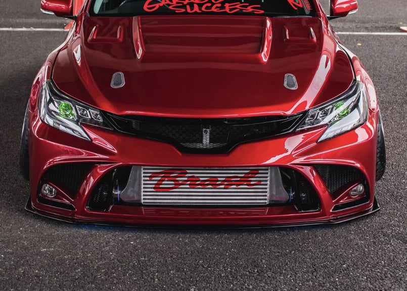 マークX (grx130) ボネーット ☆受注生産商品☆ BRASH エアロボンネットfor マークX エンジン