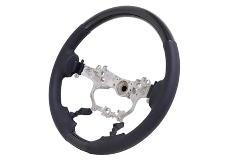 【BRASH】TOYOTA 210系 クラウン アスリート ロイヤル マジェスタ 黒木目調×シボ加工レザー ステアリング ハンドル 【CH-TABUSH01】