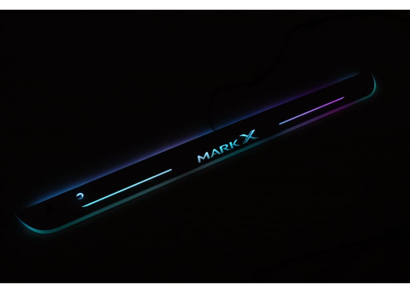 GRX130系 マークX 用 MARK X 光るスカッフプレート | custom shop