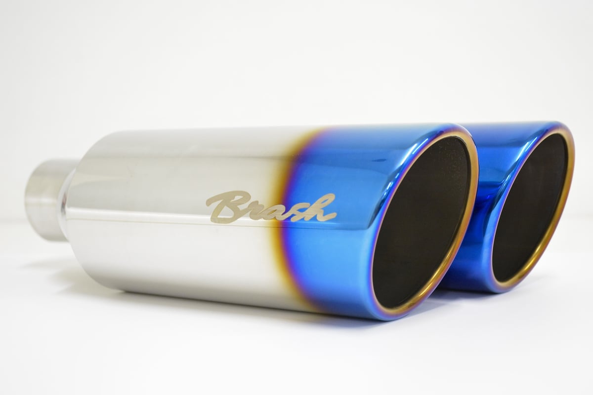 BRASH】 大口径 マフラーカッター チタンカラー ワンオフ