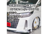 TOYOTA トヨタ アルファード 30系 後期 Sグレード フルエアロキット (F/S/R) ハーフエアロ 色付き 純正単色 ABS製
