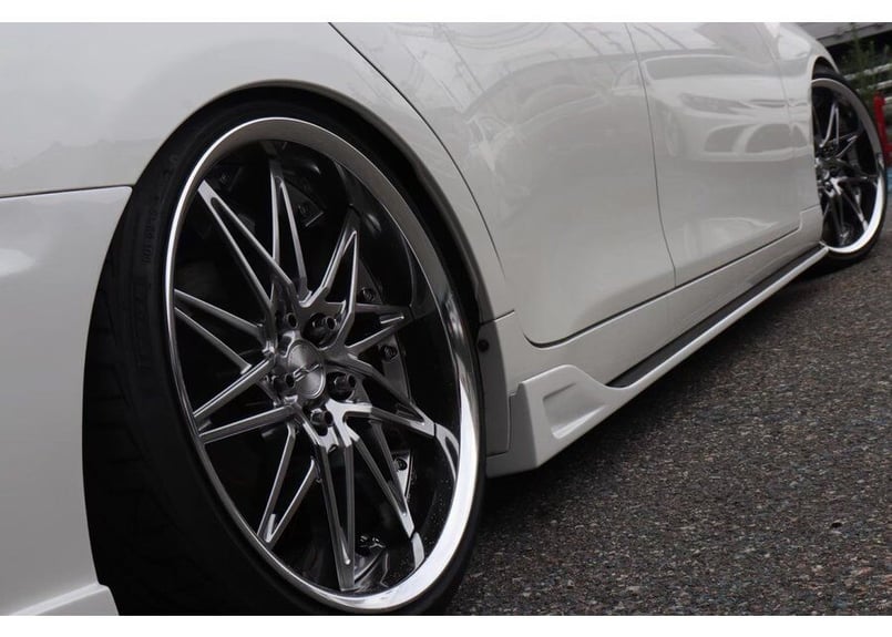 トヨタ マークX GRX130系 サイドステップ サイドスカート スポイラー 黒 ブラック】トヨタ マークX GRX サイドステップ サイドスカート