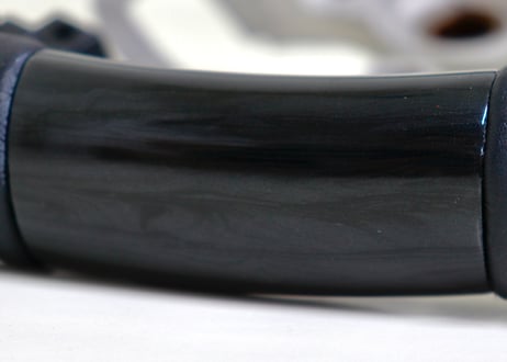【BRASH】TOYOTA 30系 アルファード  黒木目調×シボ加工レザー ステアリング ハンドル 【CH-TABUSH01】
