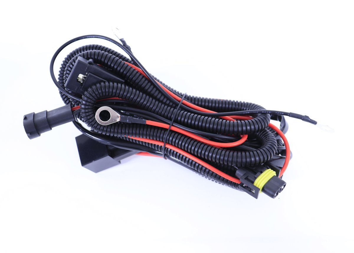 H8 H11 H16 LEDフォグランプ 12V用 強化ハーネス ロング 25A 電源