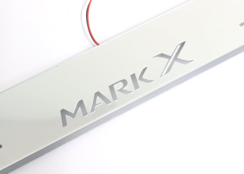 GRX130系 マークX 用 MARK X 光るスカッフプレート | custom shop