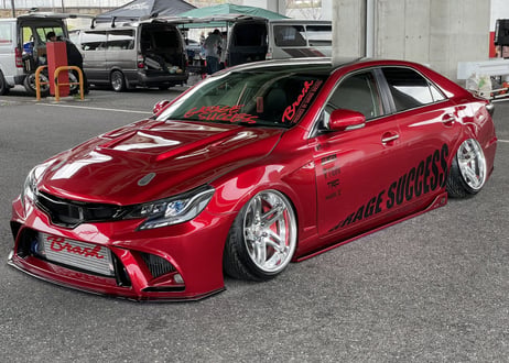 ★受注生産商品★ BRASH エアロボンネットfor マークX エンジンフード GRX130 133 135