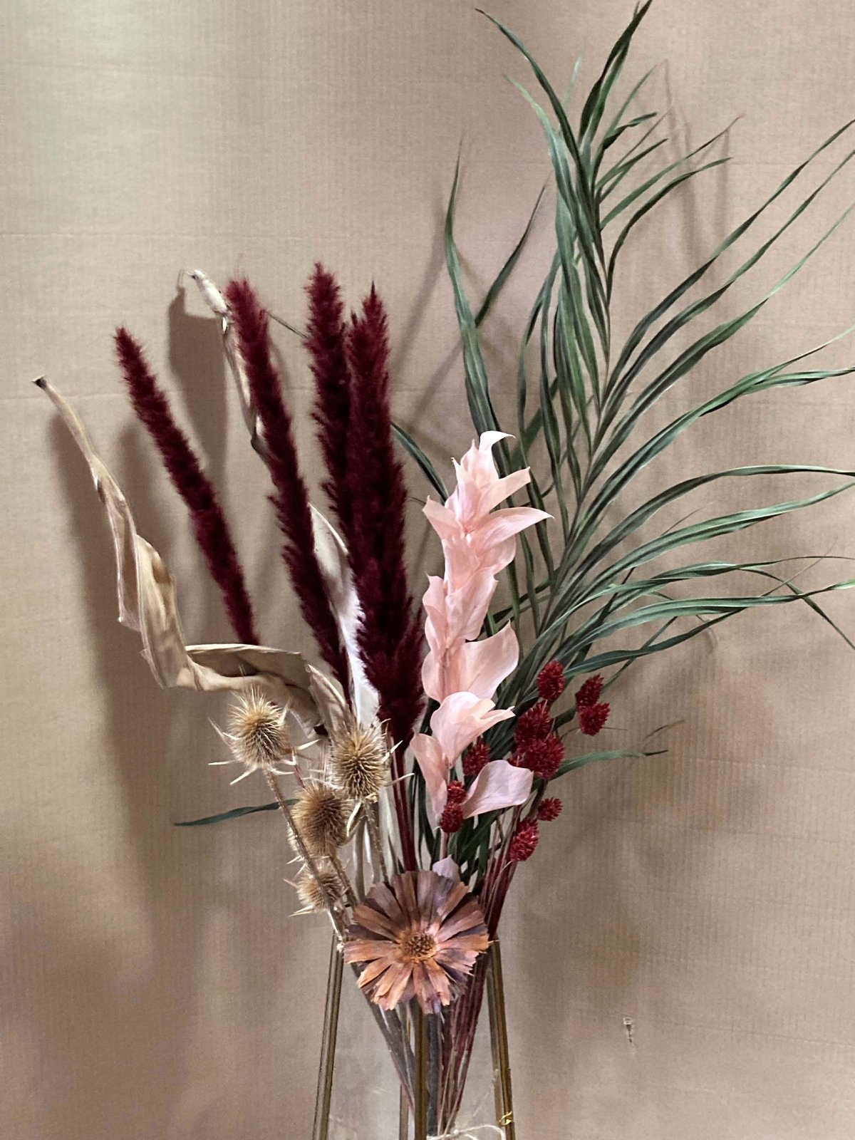 ドライフラワーインテリアアレンジ（レッド） | 熊本ドライフラワー製作所