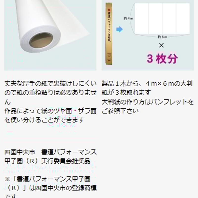 書道パフォーマンス用紙 未使用未開封