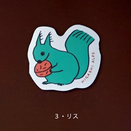 山バッヂ風ステッカー（３種）