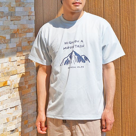 HIGH ON A MOUNTAIN dry Tシャツ 　アイスグレー