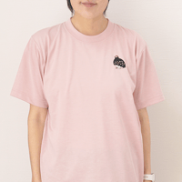 【数量限定】夏毛の雷鳥のワンポイント刺繍　半袖dryTシャツ（ダスティピンク）
