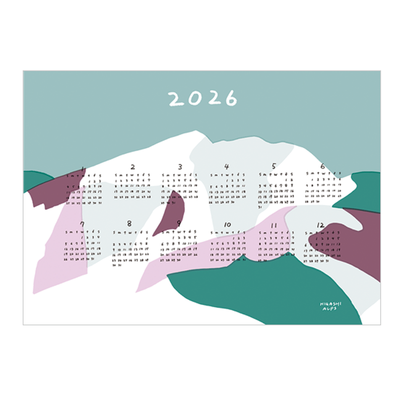 2026カレンダー A4サイズ | HIGASHI ALPS SHOP