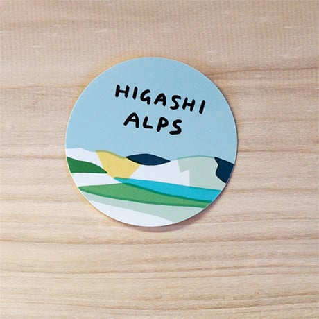 new HIGASHI ALPSステッカー（防水）