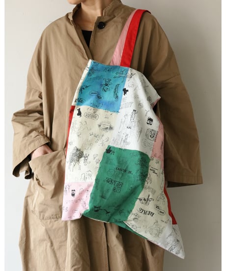 R&D.M.Co- / MOSAIC GRAFFITI TOTE BAG <green / multi >