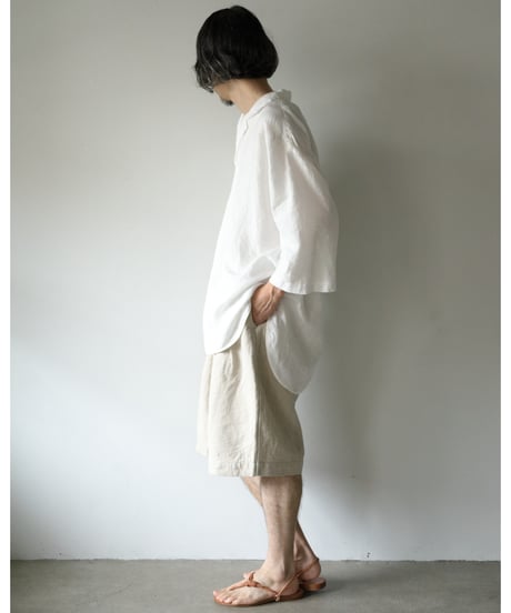 ※再入荷 MITTAN / 亜麻苧麻ビッグショートパンツ <生成>