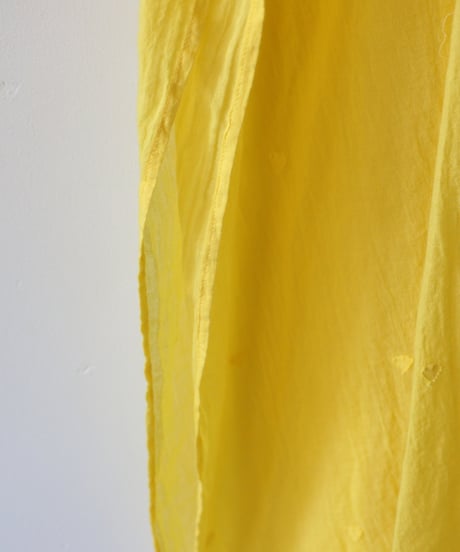 quitan / AO DAï LONG SHIRT - Jamdani Heart  <lemon>