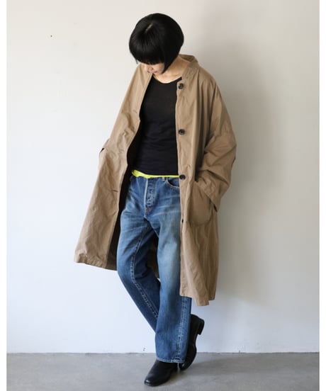 R&D.M.Co- / GARMENT DYE OVERSIZED COAT <beige>