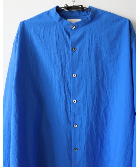 kläuse / Stand Collar Shirt <blue>