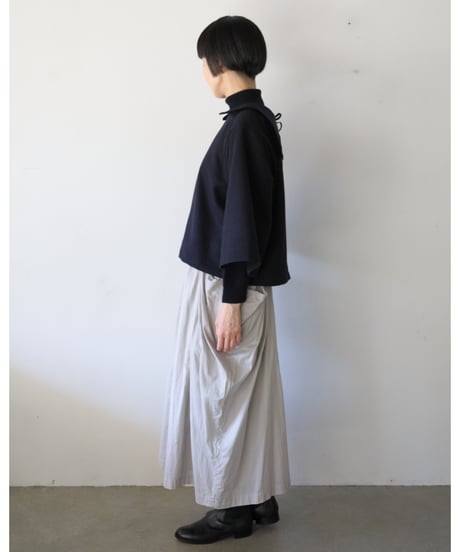 R&D.M.Co- / GARMENT DYE LAWN WRINKLE POCKET SKIRT <gray>