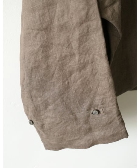 kläuse / C.S Wide Boat Neck Shirt <khaki brown>