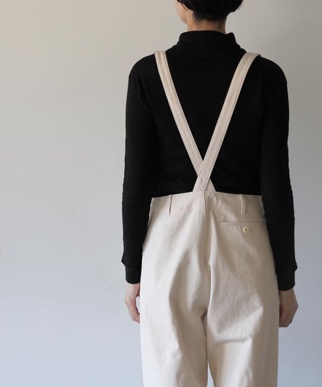 R&D.M.Co- / CANVAS SUSPENDERS PANTS <natural>