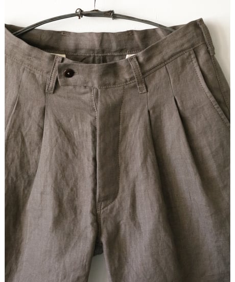 kläuse / The Shorts 2 <khaki : belarus linen herringbone>