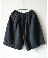MITTAN / 亜麻苧麻ビッグショートパンツ <墨黒>
