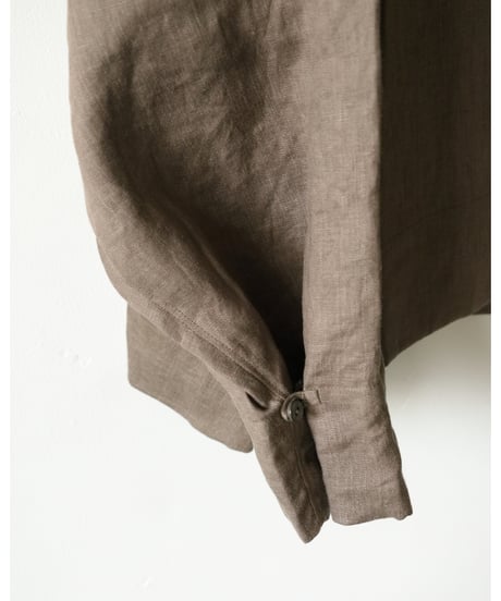 kläuse / C.S Wide Boat Neck Shirt <khaki brown>