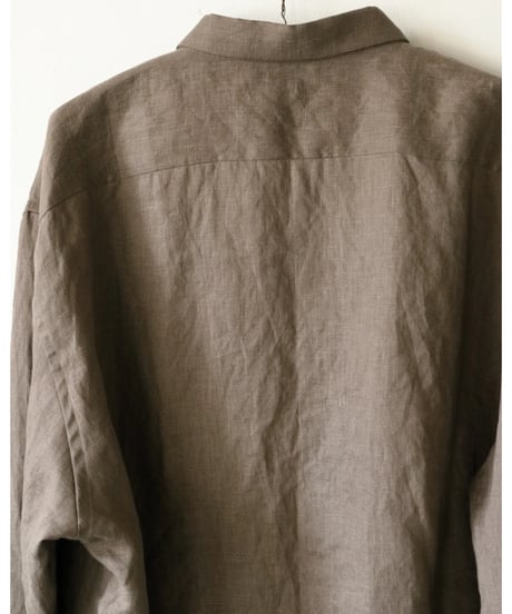 kläuse / O.P.C Regular Shirt (Belarus Linen) < khaki brown>