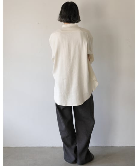 MITTAN / 亜麻苧麻絹ワイド <墨茶>