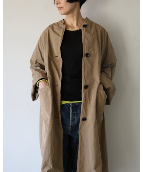 R&D.M.Co- / GARMENT DYE OVERSIZED COAT <beige>