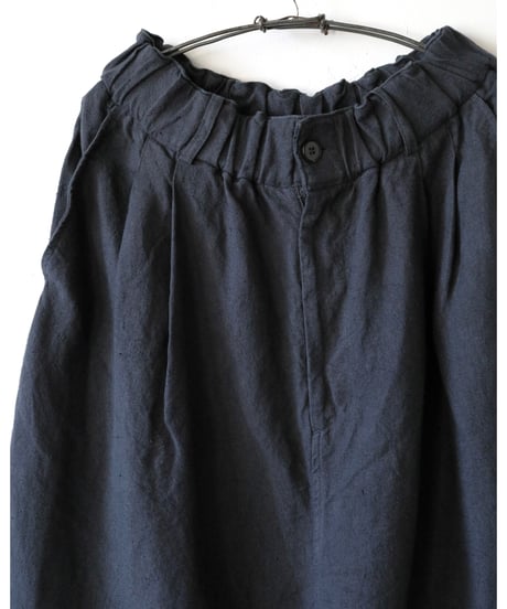 ※再入荷 MITTAN / 起毛大麻ワイドパンツ <墨黒>