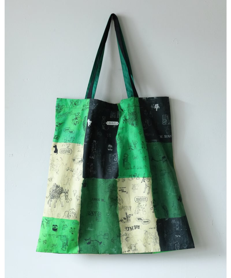R&D.M.Co- / MOSAIC GRAFFITI TOTE BAG <green / m