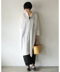 quitan / AO DAï LONG SHIRT - Jamdani Heart <white>