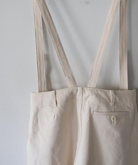 R&D.M.Co- / CANVAS SUSPENDERS PANTS <natural>