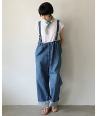 R&D.M.Co- / DECONS TRUCT SUSPENDER PANTS <indigo>