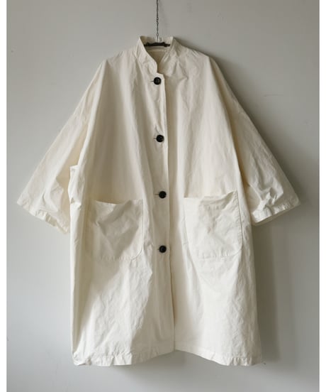 R&D.M.Co- / GARMENT DYE OVERSIZED COAT <ivory>