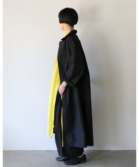 R&D.M.Co- / TAFFETA SOUTIEN COLLAR COAT <black>