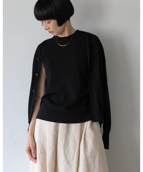 TORICI / アイスノースリーブセーター <black>