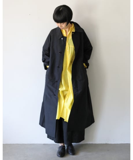 R&D.M.Co- / TAFFETA SOUTIEN COLLAR COAT <black>