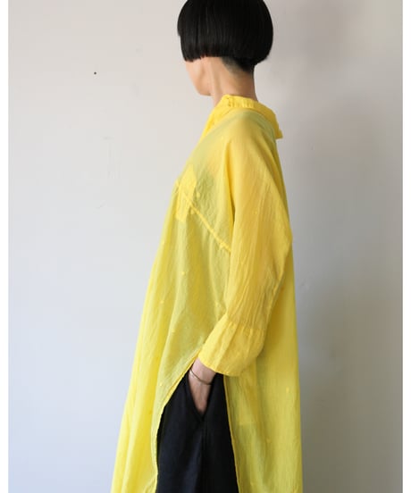 quitan / AO DAï LONG SHIRT - Jamdani Heart  <lemon>