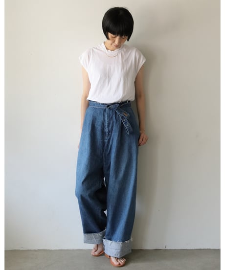 R&D.M.Co- / DECONS TRUCT SUSPENDER PANTS <indigo>