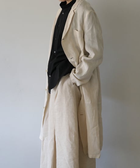 R&D.M.Co- / DENSELY LINEN WORK COAT< Antique White>