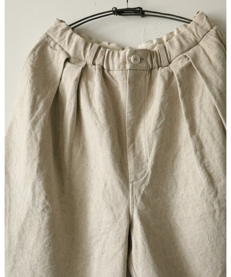 MITTAN 亜麻苧麻ショートパンツ　サイズ2 MITTAN 亜麻苧麻ビッグショートパンツ入荷!! “大人が穿ける麻ショーツ