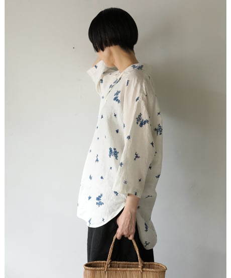 quitan / MARINIÈRE BLOUSE <indigo print>