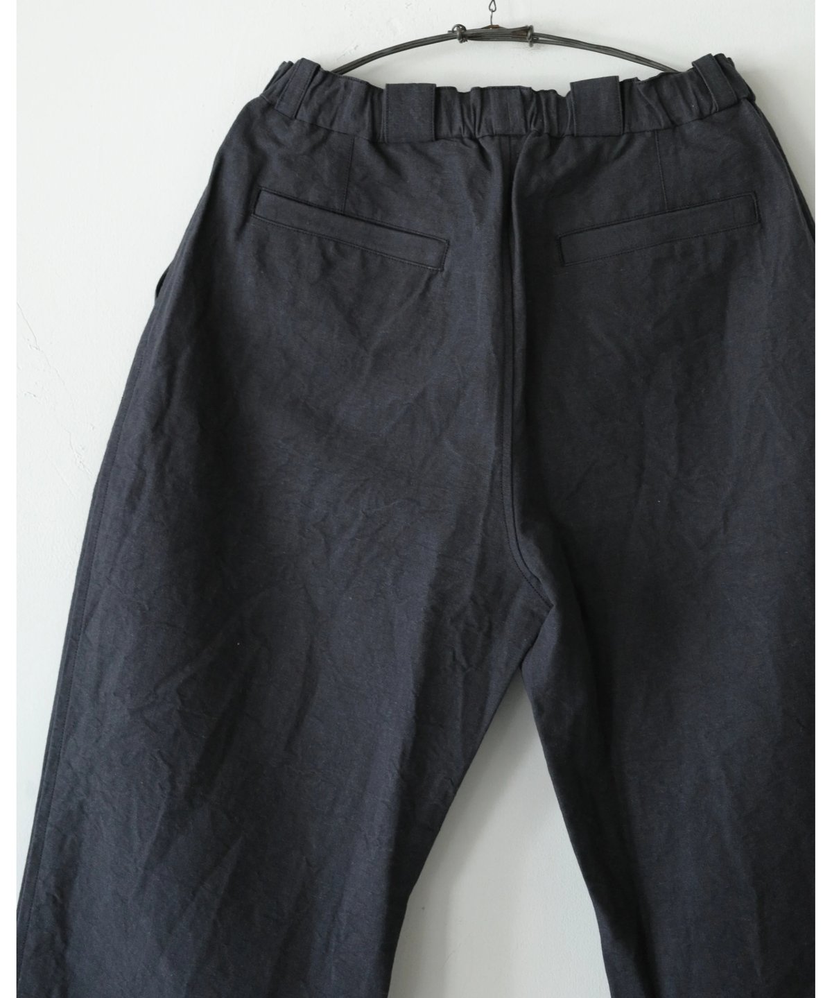 MITTAN / 麻綿高密度ロングパンツ <墨黒> | AUTHOR