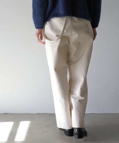 R&D.M.Co- / CANVAS SUSPENDERS PANTS <natural>