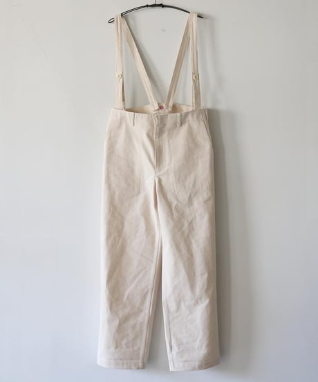 R&D.M.Co- / CANVAS SUSPENDERS PANTS <natural>